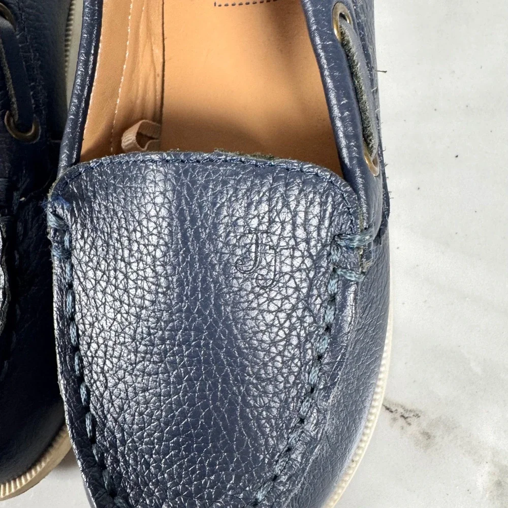 Janie and Jack Navy Blue Leather Slip On Loafers Kid's/Toddler's size 8
